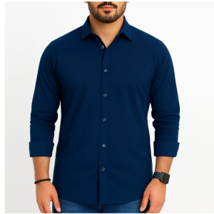 Nevy Color Oxford Cotton Shirt