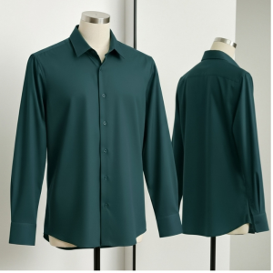 China Micro Sea Green Color Shirt