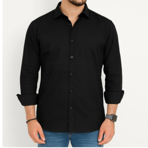 Black Color Oxford Cotton Shirt