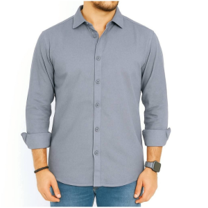 Ash Color Oxford Cotton Shirt