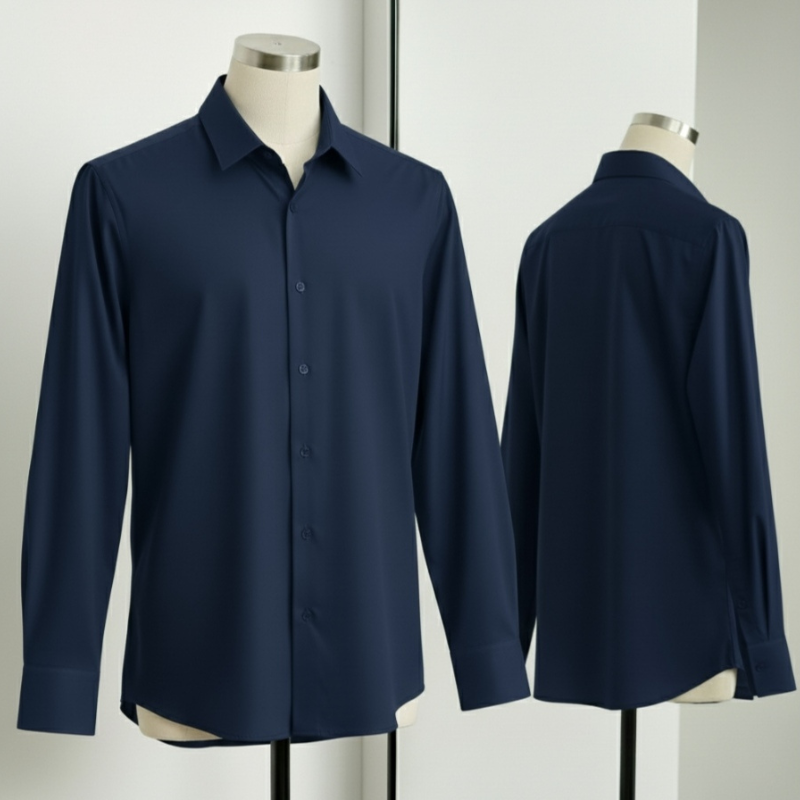 China Micro Nevy Blue Color Shirt