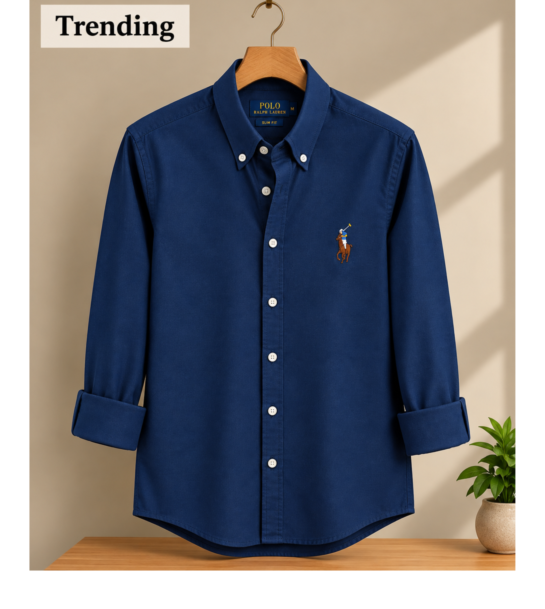 Nevy Blue Oxford Cotton Shirt