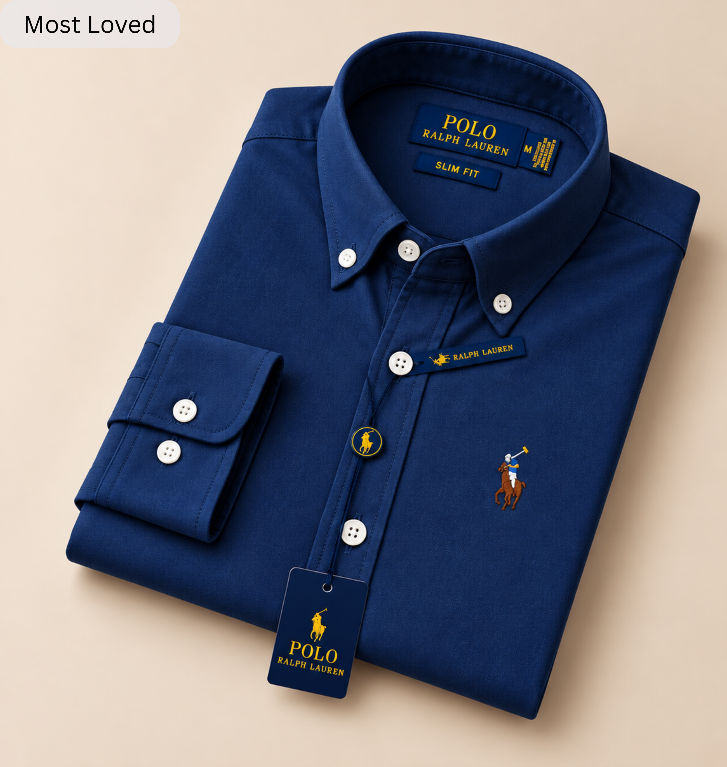 Nevy Blue Oxford Cotton Shirt - Image 2